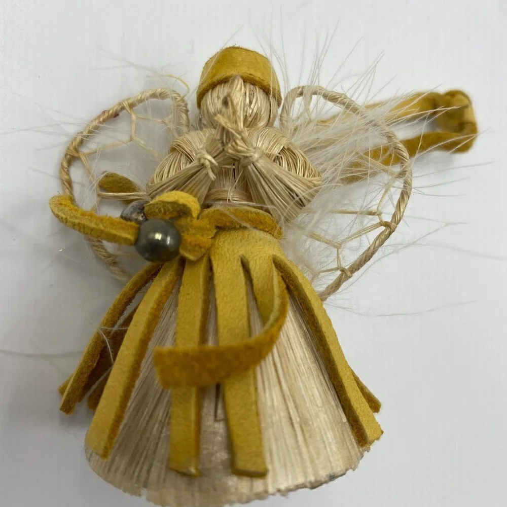 Mini Corn Husk Angel Ornament Miniature 2
